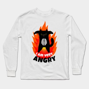 Angry cute Cat Long Sleeve T-Shirt